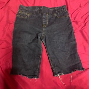 Dark blue jegging shorts